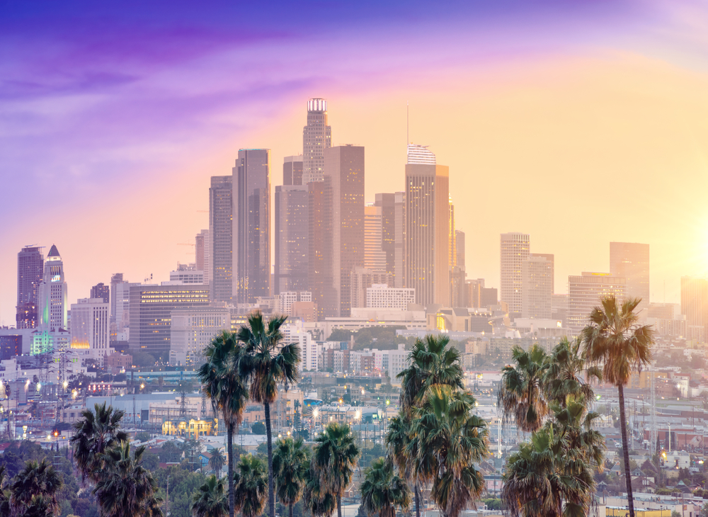 Foto panorámica de Los Angeles California en donde se puede comprar un seguro de moto