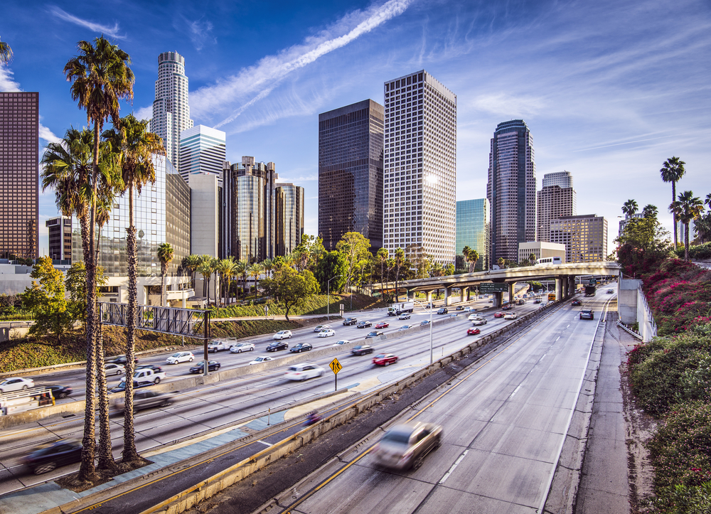 Foto panorámica de los edificios de Los Angeles, California